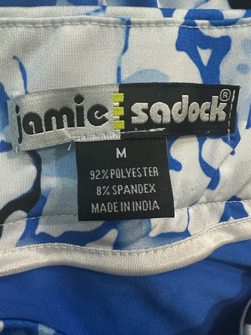 jamie sadock White and Blue Print Mini Skirt Size M - Picture 10 of 11